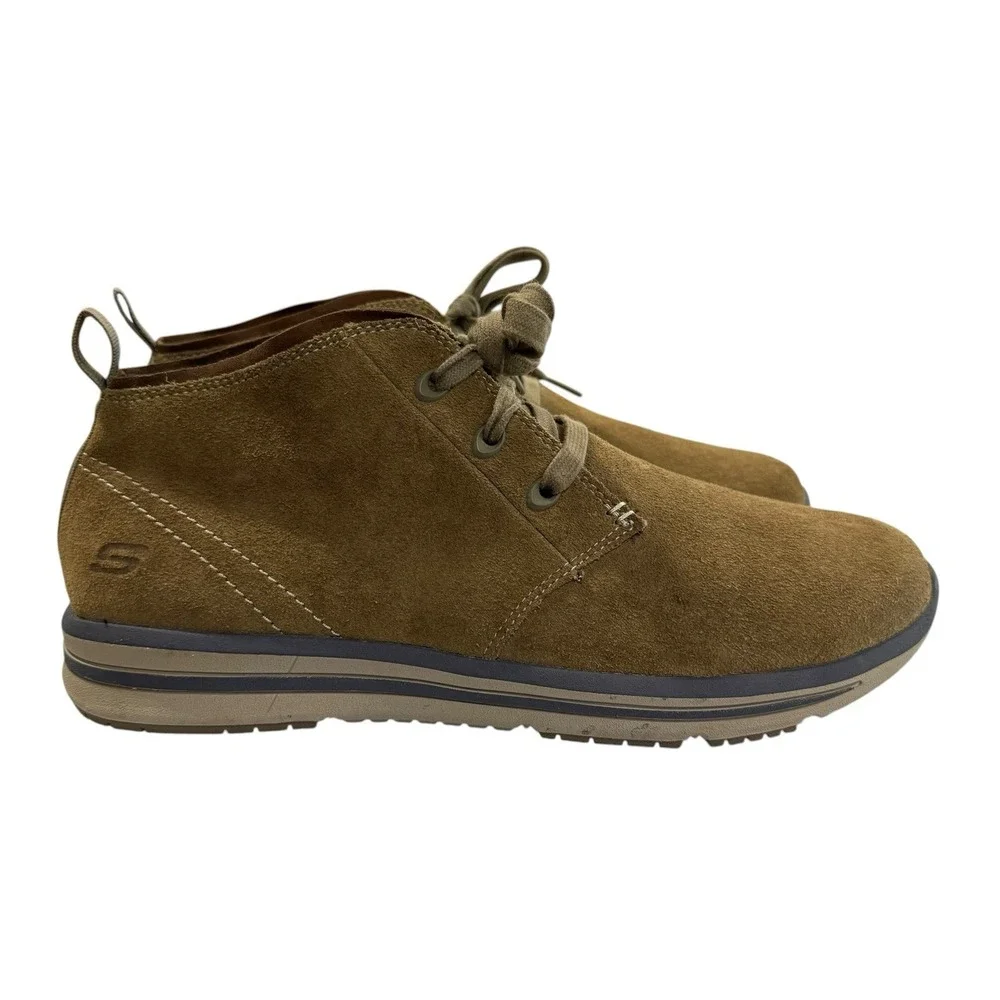 Skechers Doren Boots Men's 10.5 - Brown Marcin Relaxed Fit Suede Leather